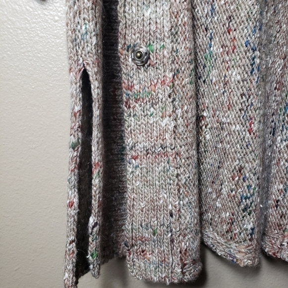 Lafayette 148 Virgin Wool Blend 1/2 Sleeve Marled Knit Cardigan -Size S/P - Picture 7 of 9